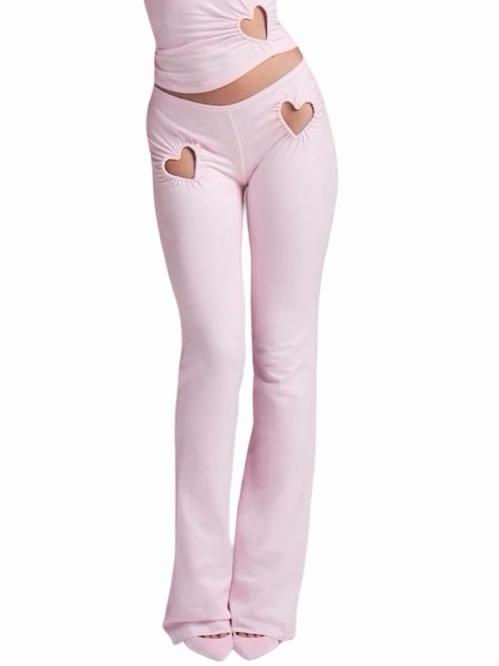 SKIMS Heart Cotton Blend Jersey Leggings - Size Small - Cherry Blossom